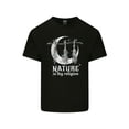thumbnail image 1 of Camiseta de algodón para hombre "Nature Is My Religion", con diseño de bruja de Halloween, ideal para adultos, hombres, mujeres, adolescentes, jóvenes y para el tiempo libre., 1 of 6