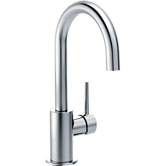 Delta Faucet Trinsic Chrome Bar Faucet, Chrome Bar Sink Faucet Single Hole, Wet Bar Faucets Single Hole, Prep Sink Faucet, Faucet for Bar Sink, Chrome Kitchen Faucet, Chrome 1959LF