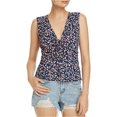 thumbnail image 1 of Camiseta sin mangas con estampado de animales Aqua para mujer, azul, extra pequeña, 1 of 1