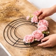thumbnail image 6 of Metal Wreath Frame Form 8 Inch Dark Round Wire Wreath Rings Wire Garland Frame for Wedding New Year Party Home Decor DIY Crafts Supplies and Holiday Decorations for Valentine’s Day Easter Fall Decor, 6 of 6