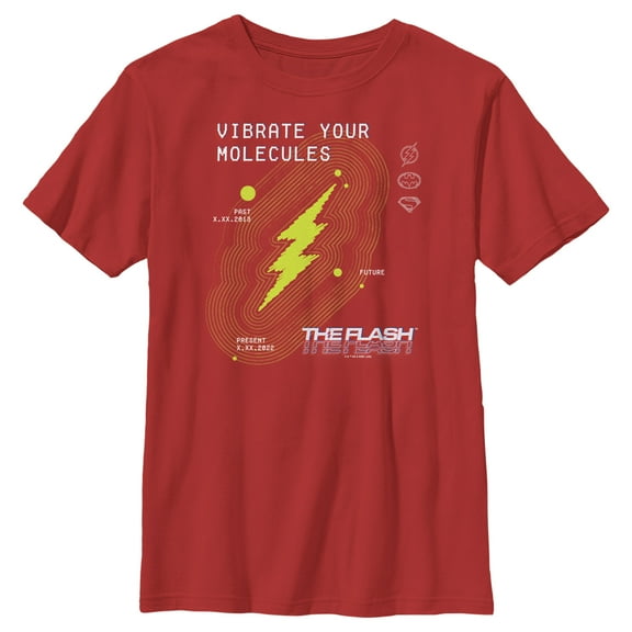 Boy's The Flash Vibrate Your Molecules Graphic Tee Red Small