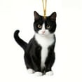 thumbnail image 4 of TQEHS Amuleto de acrílico para coche con forma de gato negro | Decoración navideña y de Halloween | Y5U0, 4 of 5