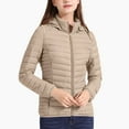 thumbnail image 5 of Women's Winter Down Coat Hooded Waist Length Long Sleeve Outerwear, 5 of 6
