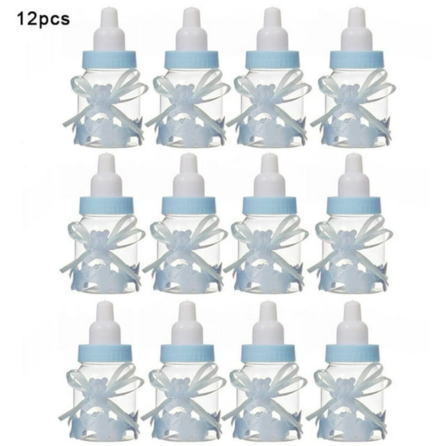 12Pcs Fillable Bottles Candy Box Baby Shower Packaging Case Decor Birthday Gift Party Favors