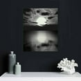 thumbnail image 4 of ONETECH  3 Piece Black and White Bathroom Canvas Wall Decor Ocean Under Moonlight Painting Print Full Moon Seascape Picture Artwork for Home Bedroom Living Room Wall Decor Easy to Hang, 4 of 4