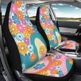 thumbnail image 4 of XYZCANDO Wave Background Floral Car Accessories Waterproof Protective Auto Seat Covers Automobile Seats Car Interior, Easy to Install Thin Truck Sedan, 4 of 10