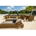 thumbnail image 4 of Malmo Combination Furniture for Outdoor – Wicker Patio Furniture Set with Loveseat Set, Six-seat Dining Set, and Chaise Lounge Set (14-Piece, Full-Round Natural Wicker, Sunbrella Canvas Taupe), 4 of 5