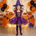 thumbnail image 2 of OJSFQUFP 5 Pcs Set Girls Halloween Dress up for Girls,Witch Hat Tutu Skirt Trick-or-Treat Outfit for Toddler Aged 3-12Y, 2 of 9