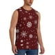 thumbnail image 2 of Fotbe Romantic white snowflakes Men's Camiseta sin Mangas Estampada para Hombres, Playera Casual para Gimnasio, Entrenamiento, Playa-Large, 2 of 7