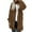 Coffee, variant on fartey Womens Fuzzy Sherpa Hooded Cardigan Coat Winter Double Fleece Open Front Jacket Coat Plush Warm Plus Size Button Down Outwear, S-5XL