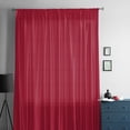 thumbnail image 5 of Pure Red Semi Sheer Curtains Drapes for Living Room, Bedroom, French Doors Window 84 Inches Long, Simple Solid Color Rod Pocket Chiffon Curtain Drapery Voile Draperies Panel, 5 of 6