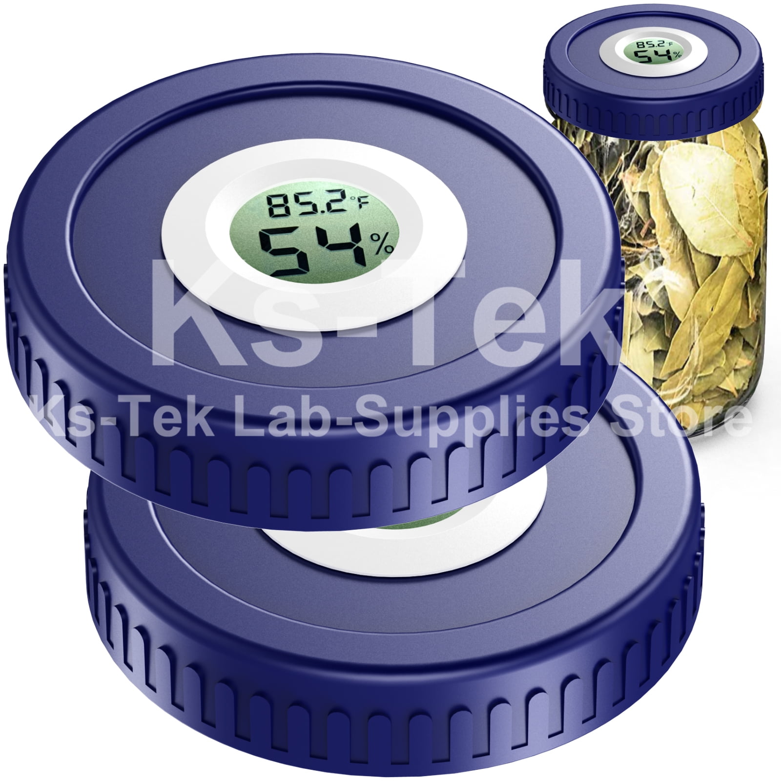Cure Lid For Mason Jar Hygrometer Thermometer Small Digital 86MM Wide Mouth Electronic Herbs