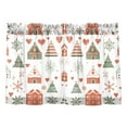 thumbnail image 7 of Yayeee Kitchen Curtains Tier Pair Light Filtering 27"x36" Rod Pocket Short Cafe Window Panel, Red Nordic Christmas, 7 of 7
