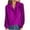 Purple, variant on HAiming Womens Satin Button down Shirts Silk Casual Lapel V Neck Long Sleeve Loose Business Work Tops Blouse 2025