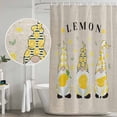 thumbnail image 4 of Shower Curtain Bathroom Set Lemon Leaf Dwarf Waterproof Fabric Shower Curtains with Grommets&Hooks, Retro Summer Pastoral Harvest Privacy Bath Curtain for Bathtub 72x72in, 4 of 9
