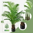 thumbnail image 4 of Scidweet 2 Pack Artificial Palm Tree, 4 ft Greenery Fake Palm Tree Pot Plants for Home Office Indoor Outdoor Decor, 4 of 7