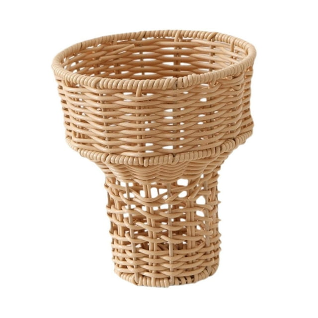 QualitChoice Panier à Fleurs Multifonctionnel Ornements Panier Tressé de Bureau pour Jardin Maison