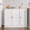 White, variant on Buffet Cabinet with 3 Door, Kitchen Storage Cabinet with Adjustable Shelf, Coffee Bar Accent Cabinets for Living Room, Entryway, Black