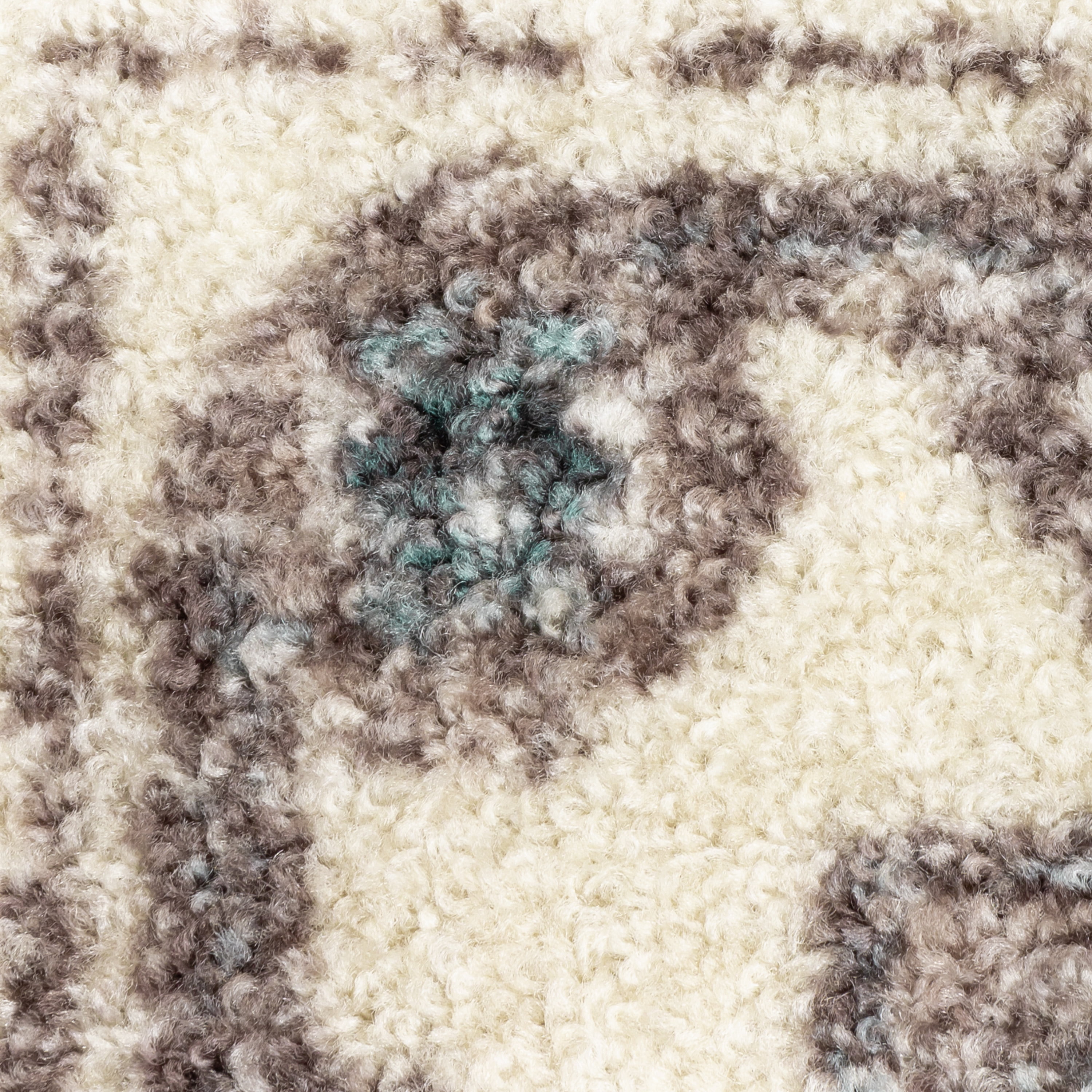 Maples Rugs Tapestry Farmhouse Medallion Taupe Grey Washable Hallway Runner Rug, 2' x 6'