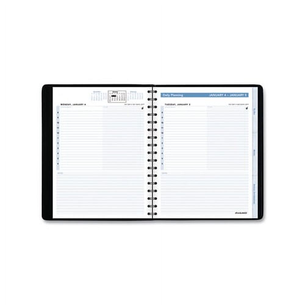 The Action Planner Daily Appointment Book 8.75 x 6.5, Black, 2022