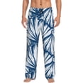 thumbnail image 2 of Kdxio Blue Shells Print Men's Sleep Pajama Pant Lounge Pants with Pockets, 2 of 8