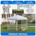 thumbnail image 5 of Dextrus XXL Heavy-Duty Outdoor Dog Kennel with UV-Resistant Roof & Lock - 13.1×11.2×7.6FT Reinforced Pet Pen House for Yard, Medium & Large Dogs Playpen with Dual-Door Design, 5 of 9