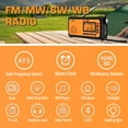thumbnail image 5 of XHDATA D608WB - Emergency Weather Hand Crank Radio FM/AM/SW/NOAA Alert Portable, Bluetooth MP3, USB/Solar/Hand Crank Charging, Flashlight, Reading Lamp and SOS Alarm, 5 of 14