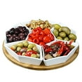 thumbnail image 2 of Elama Signature Ensemble de Serveurs de Condiments 12 Pouces 7 Pcs avec Plateau de Service en Bambou, 2 of 4