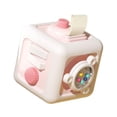 thumbnail image 3 of Juguetes sensoriales para niños pequeños, cubo de actividades, habilidades motoras finas, juguete educativo, cubo de actividades Montessori para bebés rosa, 3 of 8