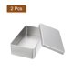 thumbnail image 3 of Contenedores de caja de metal Uxcell, 2Pcs 7.1x4.3x2.2 Negro Plata Rectangular Vacío Tinas con Tapa para Almacenamiento en Casa, 3 of 6
