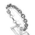 thumbnail image 5 of QQTDFG 11/13/15mm Mens Round Heavy Rolo Chain Link 316L Stainless Steel Bracelet Bangle-Silver-11mm-7.5 inches bracelet, 5 of 7