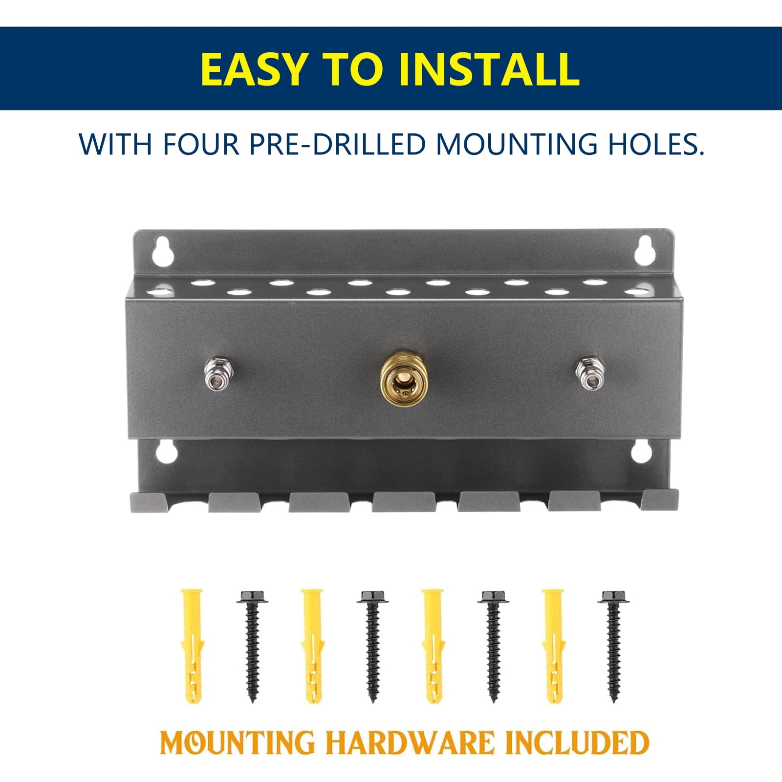 Stainless Steel Wall Mounted Pressure Washer Guns Rack Storage Organiser for Nozzles Foam Cannons Accessories