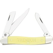 Case Pocket Knife, Yellow Synthetic Handle Medium Stockman #035 with Personalized Laser Engraved Handle