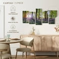 thumbnail image 4 of Elephant Stock Bluebells And Sunrise Wall Art - Horizontal Multi Panel Canvas - Living Room Wall Decor - Floral And Botanical Multi Panel - Brown And Purple Decor By Assaf Frank - 25" x 12", 4 of 4