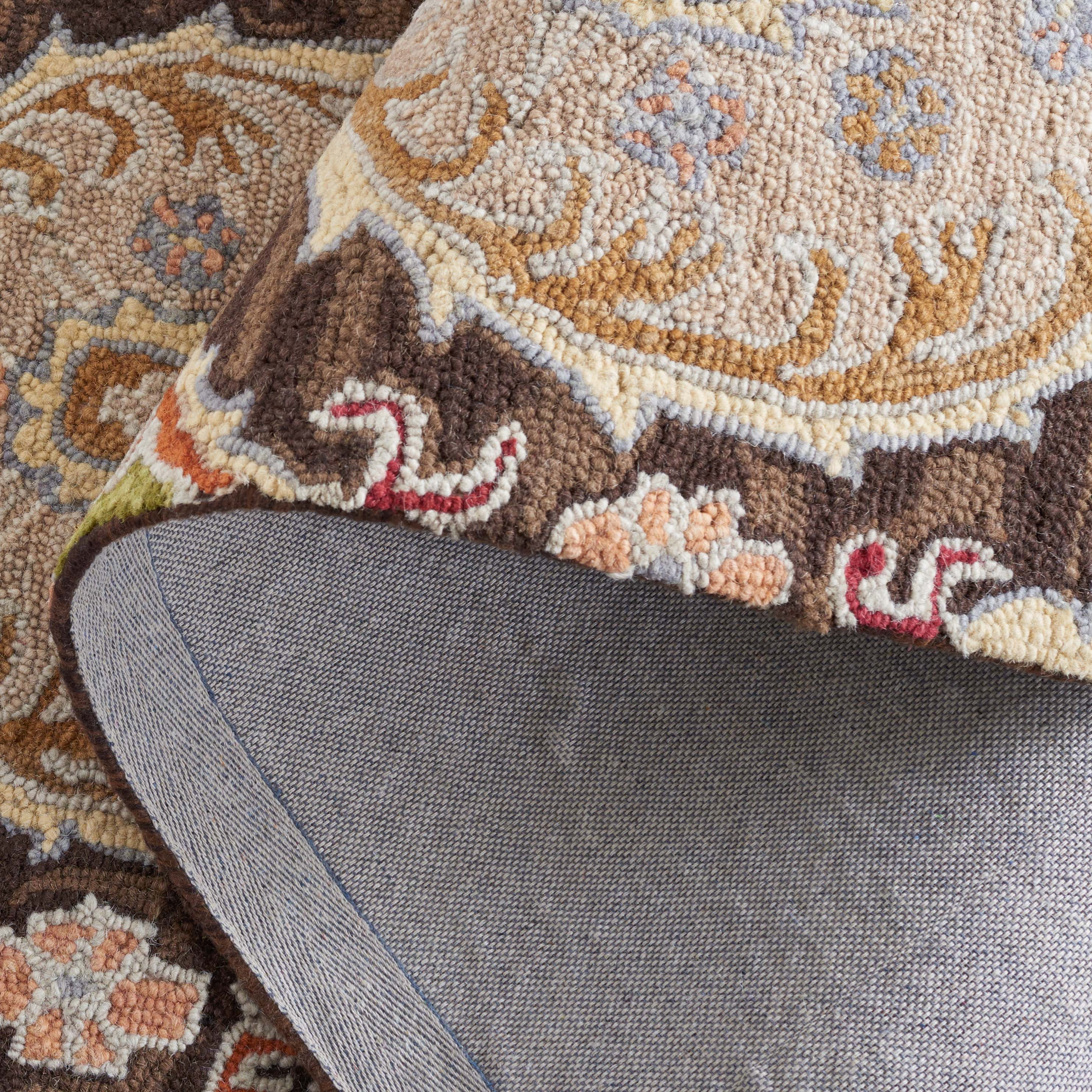 SAFAVIEH Heritage Cooper Diamond Area Rug, Red/Green, 5' x 8'