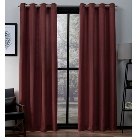 - Exclusive Home Curtains 2 Pack Virenze Faux Silk Grommet Top Curtain Panels