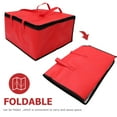 thumbnail image 6 of Frcolor Bag Insulated Food Bags Delivery Lunch Thermal Pizza Grocery Tote Warmer Cooler Box Bento Hot Shopping Catering Carrier, 6 of 10