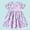 Purple, variant on Floral Print Casual Dress With Puff Sleeves, Breathable A-Line Silhouette For Warm Weather Comfort Pink Size 15