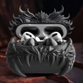 thumbnail image 3 of AMERTEER For AirPods 4 Case   Tooth  Devil‘S Tooth Design  Cool Silicone Protective Case  White/Black/Ivory White  Non Slip  Scratch Resistant  Hybrid Shell  Compatible with for apple for, 3 of 5