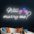 thumbnail image 4 of Handmadetneonsign Marry Me Neon Sign, Marry me Led Sign, Led Light, Custom Wedding Neon Sign, 4 of 5