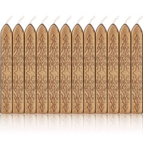 Zhuge 12 Pcs Sealing Wax Sticks, Wick-Included for Wax Seal Stamps, Wedding Invitations & Gift Wrapping, Bronze
