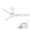 48Inch-Matte White, variant on 48 Inch Smart Ceiling Fans with Lights and Remote Control,Dimmable LED Light,Outdoor Indoor Gold White Ceiling Fan,Quiet DC Motor,WIFI Alexa App Workable,for Modern Bedroom Living Room Patio