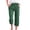 Green, variant on Jamsmile Womens Pants Solid Color Linen Blend 7/8 Pants Loose Fit Casual Trousers With Pockets Elastic Waist Summer Loose Beach Pants