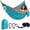 Blue, variant on KOYMISKU Camping Hammock, 440lbs Lightweight Portable Hammock with 2 Tree Straps & Attached Carry Bag, Perfect for Hiking Beach Backpacking Travel