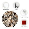 thumbnail image 4 of Picia Watercolor Zebra Pattern Bone China Decorative Plate – Wall Decor with Stand and Adhesive, Elegant Ornament for Living Room, Office, or Entryway-6in, 4 of 6