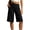 Black, variant on Cekizud Capri Pants for Women Summer Linen Elastic Waist Casual Straight Leg,Sizes S-2XL
