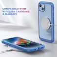 thumbnail image 4 of Funda Diaclara diseñada para iPhone 14. Carcasa robusta de cuerpo completo con protector de pantalla táctil antiarañazos integrado y protector de lente de cámara para iPhone 14 de 6.1 pulgadas (azul, 4 of 8