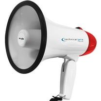Technical Pro Megaphone Portable 20W 300m Range Red White with Siren and Strap