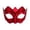 A001- Red, variant on Halloween, Red Masquerade Mask, Mens Masquerade Mask, Vintage Masquerade Masks, Satin Finish Red Glitter Dust Pointed Retro Vintage Masquerade Eye Mask for Men, 6X4X1 Inch
