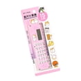 thumbnail image 4 of Calculadora pequeña, elegante y bonita, portátil, de material acrílico, con teclas de silicona y batería externa, color rosa., 4 of 12